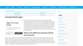 Comcast email login and my account access - Your Webmail Login