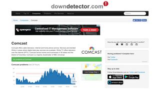Comcast outage or service down? Current problems ... - Downdetector