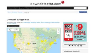 Comcast outage or service down? Current problems ... - Downdetector