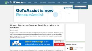 How to Sign In to a Comcast Email From a Remote Location | It Still ...