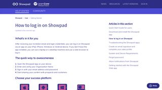 How to log in on Showpad – Showpad