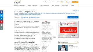 Comcast Corporation|Company Profile|Vault.com