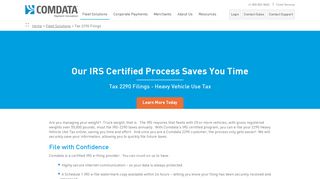 Form 2290 | 2290 Tax Filing | Heavy Vehicle Use Tax - Comdata