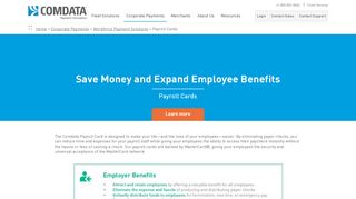 Payroll Cards | Pay Cards for Employees - Comdata