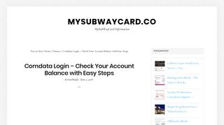 Comdata Login – Check Your Account Balance with Easy Steps