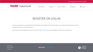 Register or Log-in | ComEd Marketplace