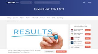 COMEDK UGET Result 2019, Rank List - Check here - Careers360
