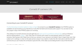 Connect to Comelit IP cameras