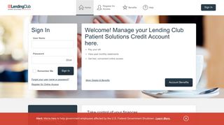 Lending Club Patient Solutions Credit - Manage your ... - Comenity