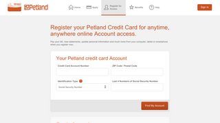 Petland Credit Card - Comenity