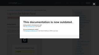 Log In to the Admin Panel | Documentation | CometChat