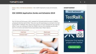 CSC COMEX Application Guide and Schedule ... - TOPNOTCHER PH
