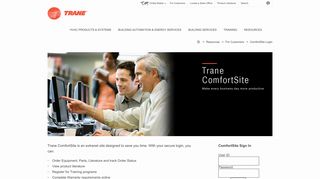 ComfortSite Login | Trane Commercial