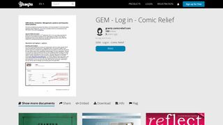 GEM - Log in - Comic Relief - Yumpu
