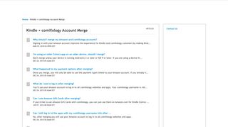 comiXology | Kindle + comiXology Account Merge