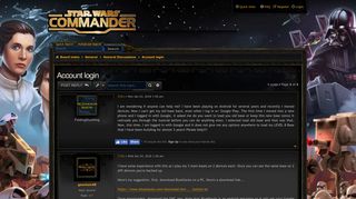 Account login - The Star Wars Commander Forum