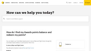 How do I find my Awards points balance and redeem my ... - CommBank