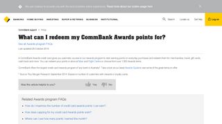 What can I redeem my CommBank Awards points for?