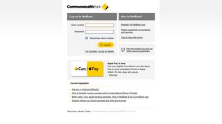 Log on to NetBank - NetBank.com.au - CommBank