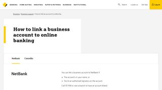 How to link an account to online banking - CommBank