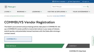 COMMBUYS Vendor Registration | Mass.gov