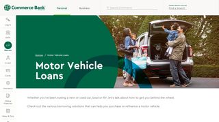 Motor Vehicle Loans | Auto & Motorcycle | Boat & RV | Commerce Bank