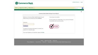 Commerce Bank Health Savings Account > SecureLogon > UserID