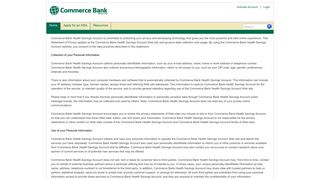 Commerce Bank Health Savings Account > Home