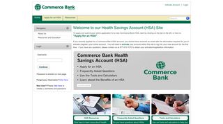 Commerce Bank Health Savings Account > Home