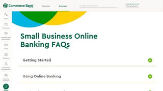 Small Business Online Banking FAQs | Commerce Bank