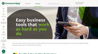 Online Features for Business Banking | Commerce Bank