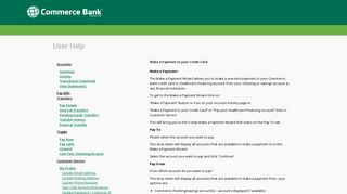 Make a Payment to your Credit Card - Online Banking | Commerce Bank