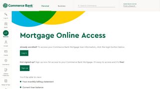 Mortgage Online Access | Commerce Bank