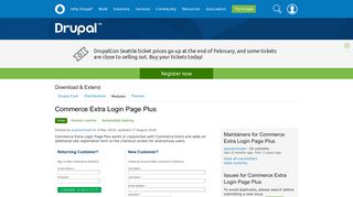 Commerce Extra Login Page Plus | Drupal.org
