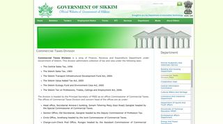 State Portal, Government of Sikkim, India - Commercial Taxes Division