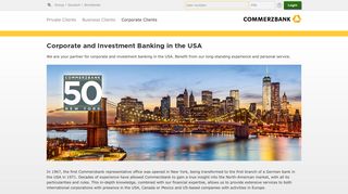 Commerzbank in the USA - Commerzbank