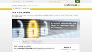 Safe online banking - Commerzbank