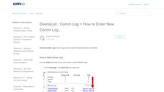 DeansList : Comm Log > How to Enter New Comm Log – KIPP NJ ...