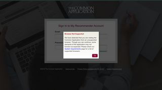 Sign In to My Recommender Account - The Common Application