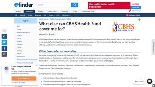 Types of insurance available from CBHS health fund | finder.com.au