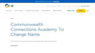 Commonwealth Connections Academy To Change Name