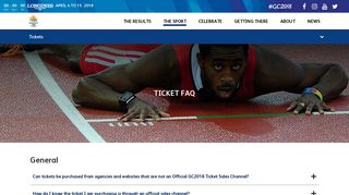 Ticket FAQ | Gold Coast 2018 Commonwealth Games