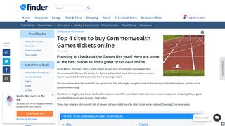Top 4 sites to buy Commonwealth Games tickets online | finder.com.au