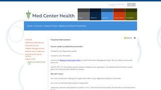 MyRecord Patient Portal FAQ | Commonwealth Health Corporation