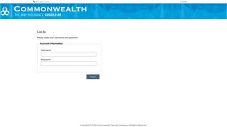 Insurance Login - Hello, welcome to Commonwealth Casualty Company!