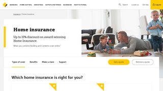 Home insurance - CommBank