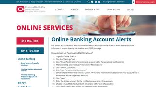 Online Banking Account Alerts | CommonWealth One Federal Credit ...