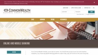 Online and Mobile Banking | CommonWealth Central Credit Union