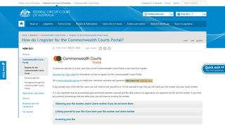 How do I register for the Commonwealth Courts Portal? - Federal ...