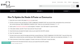 Communico Header & Footer | Evansville Vanderburgh Public Library